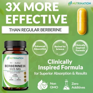 Berberine High Strength 5125mg – Pure HCL for Blood glucose, Diabetes &Metabolic Support supplement price In Bangladesh