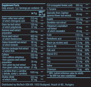 BioTechUSA Black Burn Powder - 26-Ingredient Thermogenic Fat Burner for Fitness Enthusiasts