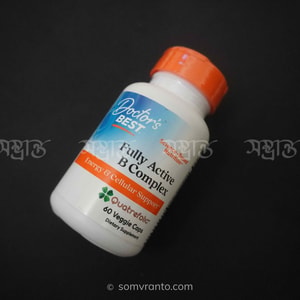 Doctor's Best Fully Active B Complex - Methylated B Vitamins with MTHF for Energy & Stress Support