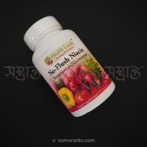 Health Leads No-Flush Niacin Vitamin B3 - Nicotinamide 490mg for Vitality