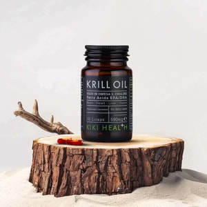 KIKI Health Krill Oil 590mg - Antarctic Phospholipid Omega-3 for Heart & Brain