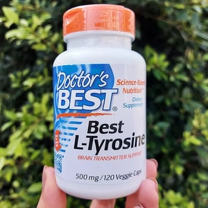 Doctor's Best L-Tyrosine 500mg - Cognitive Support & Mood Balance Amino Acid Supplement
