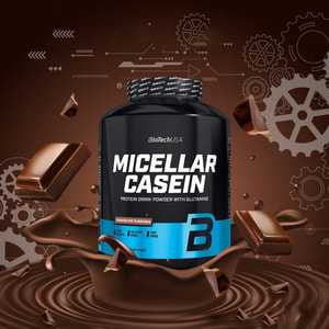 BioTechUSA Micellar Casein - 73% Slow-Release Protein for Overnight Muscle Recovery