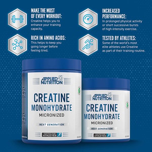 Applied Nutrition Creatine Monohydrate 250g - Pure Micronised Formula for Strength & Performance