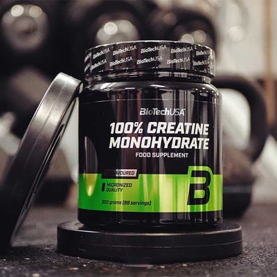 BioTech USA 100% Creatine Monohydrate - Micronized Performance Powder for Muscle Strength & Power