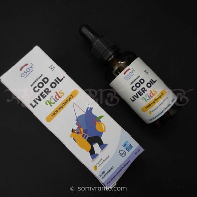 Osavi Norwegian Cod Liver Oil Kids price In Bangladesh | 1000 mg, natural lemon flavour - 50 ml | Front view