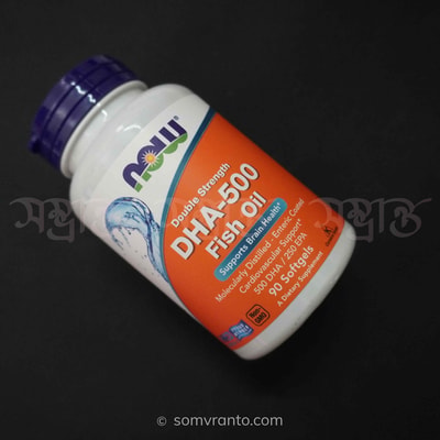 NOW DHA-500 Fish Oil Double Strength Price in Bangladesh | Softgel | Front view