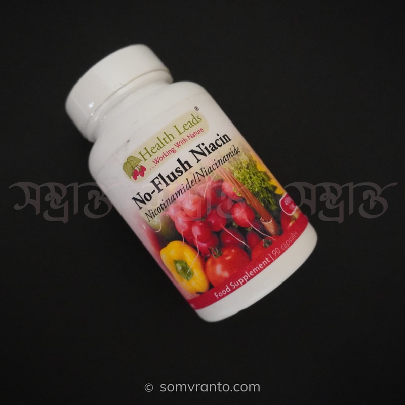 Health Leads No-Flush Niacin Vitamin B3 - Nicotinamide 490mg for Vitality