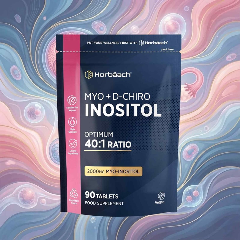Horbaach Myo Inositol & D-Chiro Inositol Complex 2000mg – 40:1 Optimum Ratio for Women's Wellness PCOS Support supplement price In Bangladesh