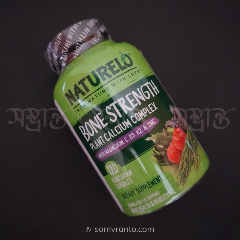 NATURELO Bone Strength Plant Calcium Complex - Vegan Bone Support Formula