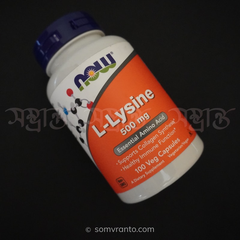 NOW Foods L-Lysine 500mg - Collagen & Immune Support
